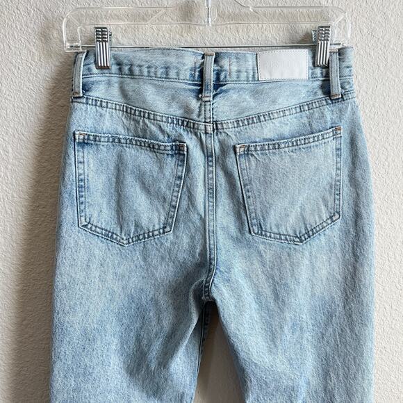 Pistola Charlie High Rise Straight Distressed Jeans Women's 26 Light Wash Cotton - Picture 6 of 9